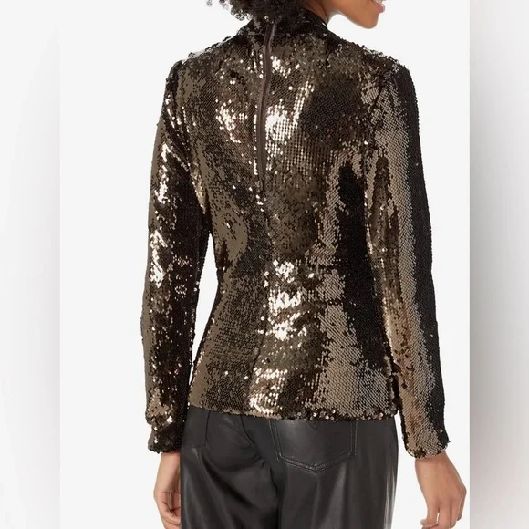 Ted Baker London Lovato Sequin Top Brown Size 10 US - Picture 6 of 12